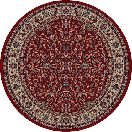 Concord Global Trading Concord Global 40600 5 ft. 3 in. Jewel Kashan - Round; Red 40600